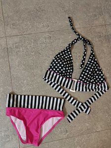 Polka Dot &amp; Stripe Bikini Set