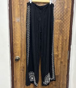 Embroidered Black Palazzo Pants(Brand new )