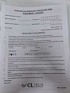 CLAT 2026 Mocks- Question Booklets with answers