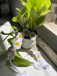 Handmade Crocheted Flower Hair Tie