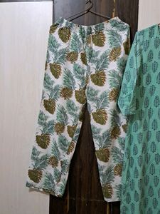Turquoise Kurti Pant Set 🩵