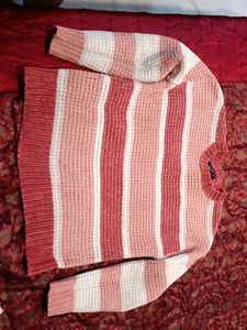 zudio Striped Waffle Knit Sweater