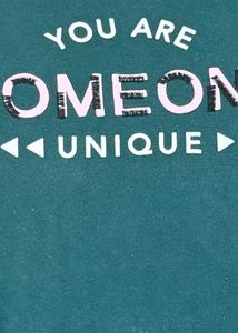 Teal "You Are Someone Unique" Long Sleeve Top