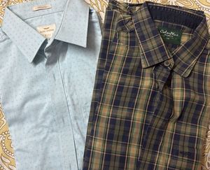Men's Light Blue Patterned Shirt