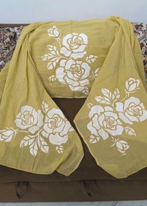 hand painted cotton dupatta