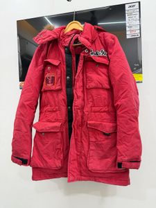 Red winter jacket