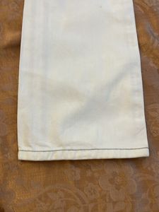 True Religion Jeans - White with Black Stitching