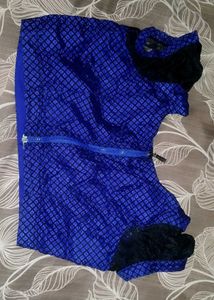 Royal Blue Printed Blouse