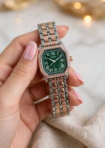 Fossil Gold Watch with Crystal Accents