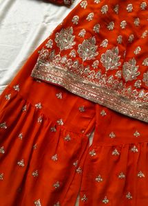 Rust orange sharara set