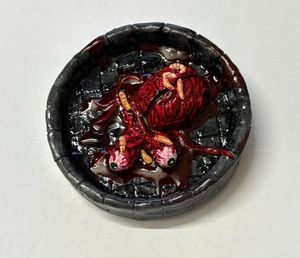 Gorey scattered brain ashtray/ trinket tray