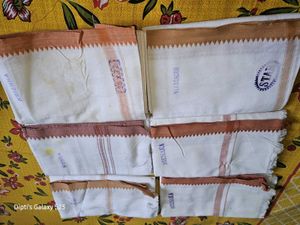 6 White Pure Cotton Gamchhas (Towel)