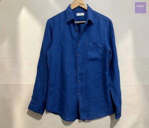 Uniqlo 2 Men's Blue Linen Shirt