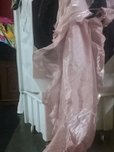 combo of saree and halter neck dreas