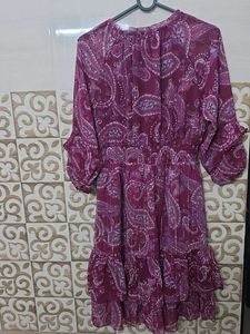 Bohemian Paisley Print Tiered Dress