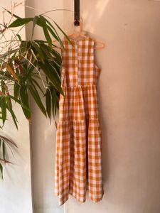 Gingham Midi Dress