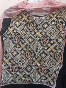 full flare Kali gown with work choli