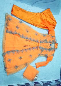 Orange Party Wear stylish Suit Set