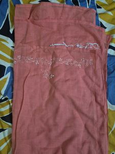 Peach Embroidered Kurta Set