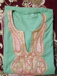 two set kashmiri tila work kurti combo with free p