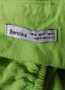 Bershka green backless top