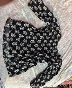 Black Printed Kurta Set