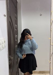 🎀Blue Knit Hoodie. NOT WORN EVEN ONCE🎀