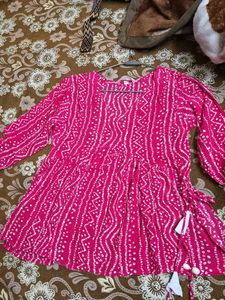 Stylish Pink Ethnic Kurti