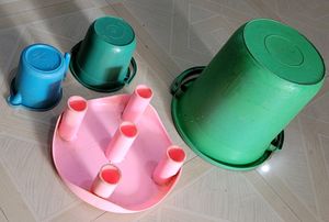 4 Set Bucket 2 🪣 &amp; bathstand &amp; Mug