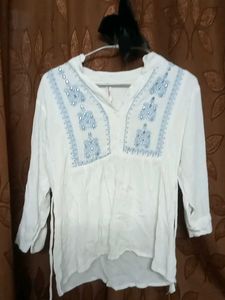 Embroidered White Kurta , jaipur