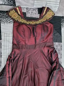 Elegant Maroon Embellished Gown
