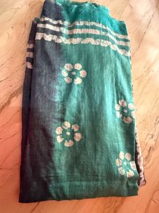 Beautiful Teal & grey Saree