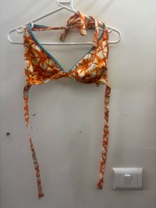 2 bikini tops: H&amp;M lavender + Bali thrift