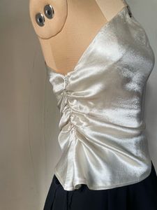 Satin One-Shoulder Top