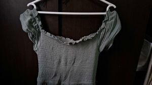 Smocked Off-Shoulder Mini Dress