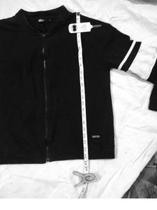 unisex roadster Striped Sleeve Zip-U