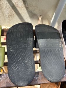 Puma Slides - Pink &amp; Black adidas combo