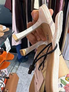 Elegant White Strap Heels