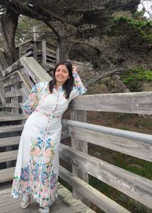 Floral Print Button-Up Midi Dress