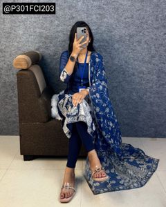 Premium Kota Chex Kalamkari Kurta,Dupatta
