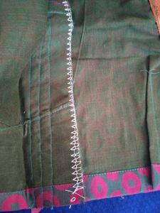 new Green Pink Print Blouse