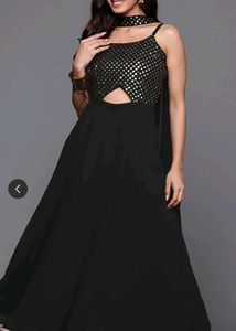 Elegant Black Sequined Gown