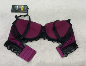 Elegant Purple Lace Trim Bra