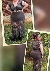 Hot Crochet Maxi Dress Goddess Look
