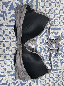 Gray Textured Sports Bra