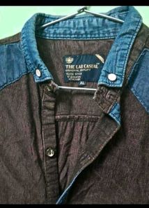 Men's Dark Washed Denim Shirt