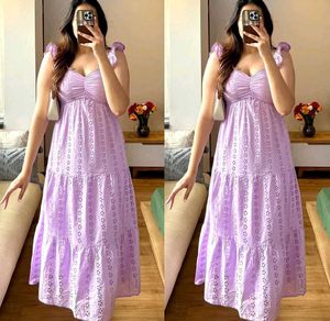 Lilac Tiered Maxi Dress