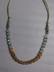 Beaded Necklace with Crystal Accents