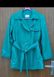 CROCODILE Green Trench Coat