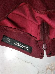 Maroon Bodycon Dress